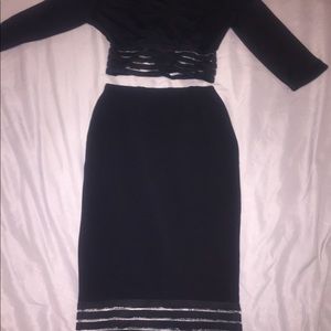 Two piece set. Crop top and midi skirt.